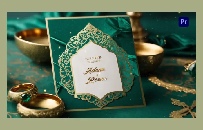 Luxury 3D Nikah Ceremony Invitation Card Slideshow